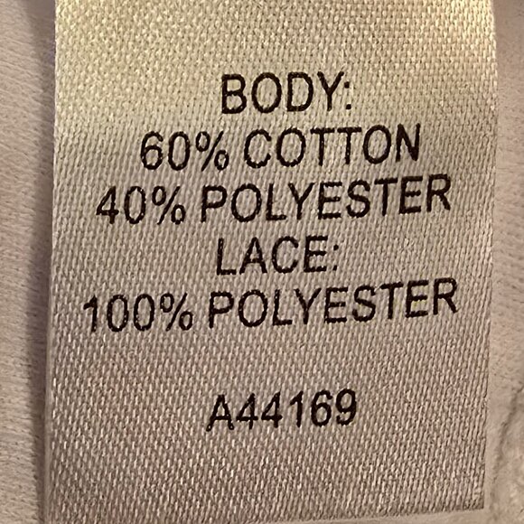 APPLESEEDS (MED) Crisp White 3/4 Sleeve w Embroidered Stitching - Picture 8 of 8